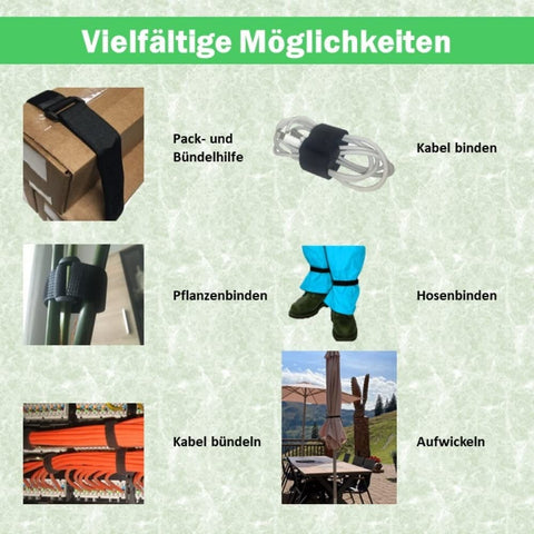 Klettkabelbinder mit Schnalle - wiederverschließbare Klettband Kabelbinder