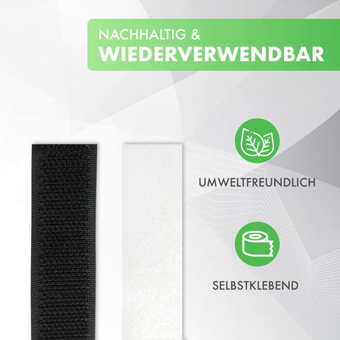 Klettband selbstklebend - 20mm breit - auf 5m Rollen
