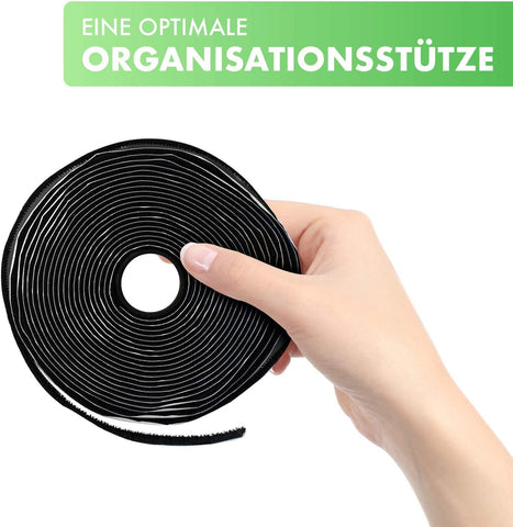 Klettband selbstklebend - 20mm breit - auf 5m Rollen