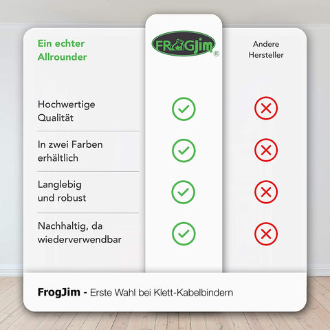 Klettkabelbinder mit Schnalle - wiederverschließbare Klettband Kabelbinder